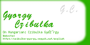 gyorgy czibulka business card